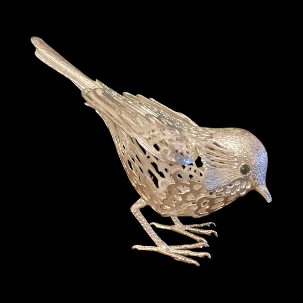 Christofle silvered sparrow Figurine